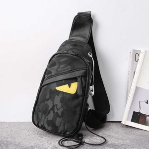 Korean version messenger bag men's and women's chest bag lovers' bag fashion leisure bag fashion camouflage chest bag single shoulder bag men's fashion bag 231030