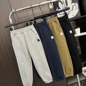 Pantaloni per bambini invernali inverno aoli pantaloni autunnali e ragazze stampato pantaloni da guardia per lettere pantaloni a colori solidi 130-170 cm