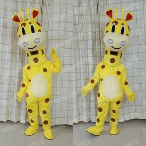 Leistung Giraffe Maskottchen Kostüme Urlaub Feier Cartoon Charakter Outfit Anzug Karneval Erwachsene Größe Halloween Weihnachten Fancy Party Kleid