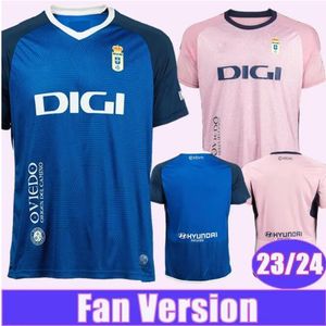 23 24 حقيقية Oviedo Mens Soccer Jerseys Jimmy S. Cazorla Borja Camarasa Hugo Alemao Seoane Sebas Moyano Paulino Romario Home Home Home Home Football Home