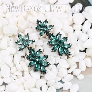 Oorknopjes Ranos Bloem Natuurlijk Kristalglas Lange Hangende Piercing Voor Vrouwen Mode-sieraden EFX001492