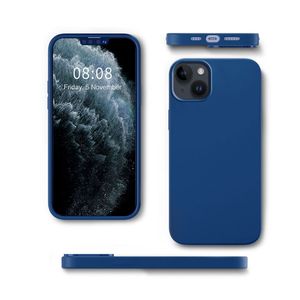 Capas de telefone de silicone líquido macio para iPhone 15 14 13 12 11 Pro MAX XS XR SE 2 capa traseira Candy Case