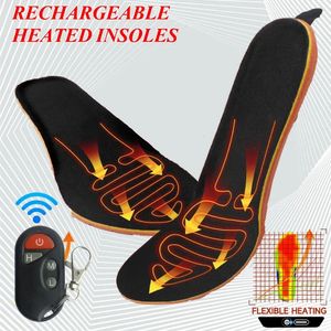 Shoe Parts Accessories 2000mah Electric Foot Warmer Heated Insoles Rechargeable USB Heating Soles Boots Insert with Remote Control for Man Women 231027