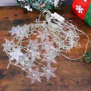 Pendant Lamps LED Snowflake String Light Party Background Decoration Curtain With EU Plug For Warm White