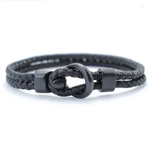 Charm Armband Noter Hiphop Men Armband Double Layer köl Rope Braclet Lucky Accessories Gift till honom Pirate Surfer Braslet Braccialetti