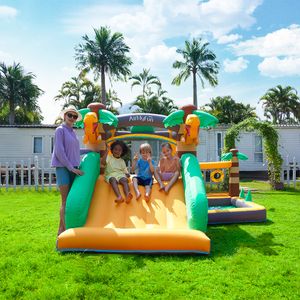 Bounce House Parties Outdoor Play Equipment uppblåsbar Bouncer Slide Jumper Castle Bounce House Kids Hopping Childrens Bouncy Indoor Playhouse Coconut Dinosaur