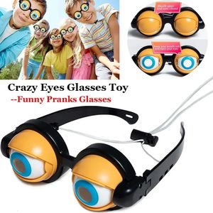 Outros brinquedos de óculos engraçados Eyewear Eyewear Crazy Olhos Adereços para crianças adultas piscar os acessórios de brinquedos de plástico de olho de grande sapo Natal 231031