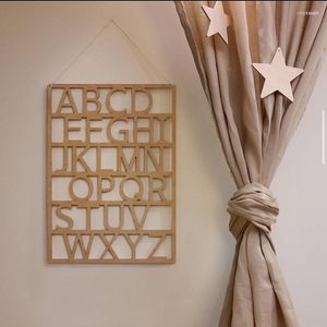 Dekorative Figuren Vintage Holzplatte Wandkunst Baby Schlafzimmer Dekorationen Holz Buchstaben Hängende Zeichen Ornament Home Decor Zubehör Po