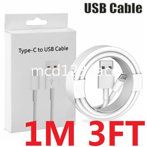 1 м 3 фута Type c Micro V8 5-контактный USB-C кабель для зарядки данных для Samsung Galaxy S10 S20 S22 S23 Note 10 htc lg в розничной упаковке M1