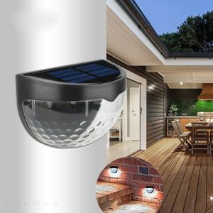 2023 LED Solar Light Outdoor Wall Lamps 6LED Energy Garden Lamps Waterproof Solar Staket Lamp Jul Decoration Festoon LED Light