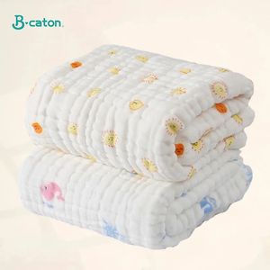 Lembranças de algodão toalha de banho do bebê meninos meninas cobertor para roupão nascido 6 camadas gaze pano infantil swaddle 231031