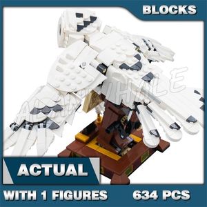 Aircraft Modle 634pcs Magical World of Wizards Flying Snowy White Owl Jointed Wings Letter 11570 Building Block Toys Compatible with Model 231030