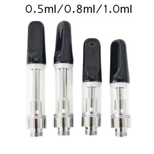 0.5ml 0.8ml 1.0ml Cartucho Vape 510 Carrinhos Cartuchos Cerâmicos Bandeja de Espuma Embalagem Vazia Caneta Vaporizador 2.0mm Buracos de Óleo Grosso Qualidade Prometida