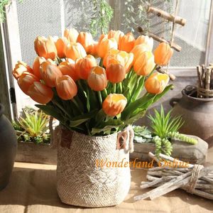 Flores decorativas 7 cores 5cm médio pe espuma tulipa flor artificial elegante simulação atraente para decoração de escritório em casa