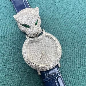 Cheetah Fine Jewelry Watch Swiss Quartz 운동 세트 Sapphire Waterproof 23.6mm와 Diamond Watch 여자 다이아몬드 세트