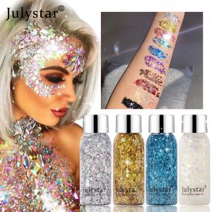 Beauty Dazzle Bühnen-Make-up, schimmernder Lidschatten, flüssiges Gesicht, Körper, Glitzergel, flüssiges Lidschatten-Make-up, Großhandel