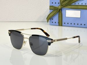 Óculos de sol de grife ANDITA GG para homens 0241 óculos de sol de meia armação para mulheres com design de metal vidro lente protetora UV400 Óculos retrô de prescrição personalizável