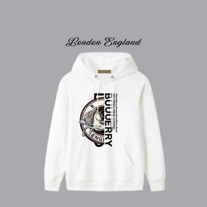 Herrtröja hoodie kvinnor jacka designer burber 2023 höst/vinter bomull runda nacke termiska underkläder krigshäst tryck brev mönster kläder m-3xl