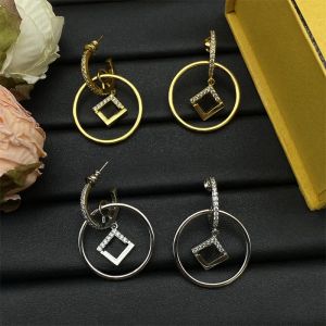 Designer Hoop Earrings For Women Gold Loop Stud Luxury Diamonds Letters Earring Fashion Jewelry Womens Wedding Earrings Christmas Gifts Ear Studs 925 Silver