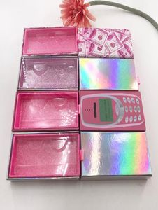 Verpackungsbox für ganze Wimpern, rosa Geld-Magnetbox für 25 mm Nerzwimpern, individuelle Private-Label-Telefonverpackung Box1429418