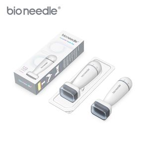 Bio Needle 120 pinos Derma Stamp 0-2 MM Comprimento da agulha ajustável Microneedle Roller Dermapen Derma para crescimento do cabelo Barba Brilho Cuidados com a pele Ferramentas de beleza