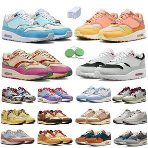 1 Men Women Running Shoes 87 Sneaker Orange Frost Blue Gale Big Bubble Monarch Obsidian Urawa Familia Panda Volt Aqua Noise Familia Mens Trainers Sports Sneakers