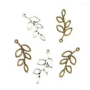 Charms 40 Stück 41 18,8 mm Hohlzweige Antik versilbert Bronze Farbe Blatt Anhänger DIY Zubehör