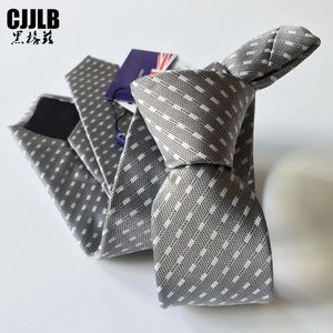 Bow Ties Mens Grey Striped Ties Necwear Corbatas Gravata hombre jacquard tkane biznesowe przyjęcie weselne krawat mody 6cm 231031