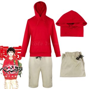 Anime giapponesi Tokyo Revengers Felpe con cappuccio rosse + pantaloni Costume cosplay unisex Halloween Party Show Clothes C88M261