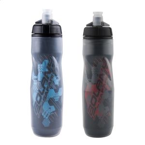 Vattenflaskor Burar Mountain Bike Sport Bottle Bicycle Outdoor Cycling levererar stor kapacitet Double Layer Plast Sports Leisure Cup 231030