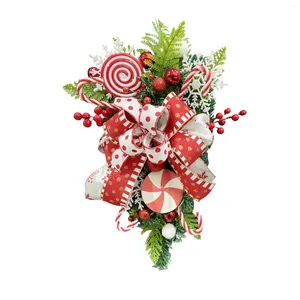 Flores decorativas pingentes artificial porta de natal árvore decoração de parede idéias 50 cm acessórios decorações multicoloridas