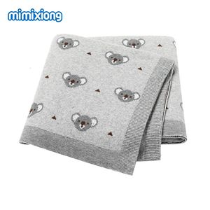 Sleeping Bags Baby Blankets born 100%Cotton Knitting Infant Boys Girls Swaddle Wrap Stroller Accessories 100*80cm Toddler Kids Throw Quilts 231031