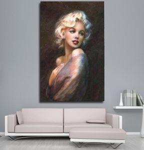 Современная стена искусство классики Marilyn Пятна Сексуальная женщина Звездная картина маслом картинка роспись стены для спальни дома декор2904353