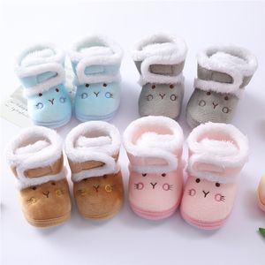 Stivali da neonato caldi autunno inverno Scarpe da bambino per bambina da 1 anno Stivali da neve con suola morbida per bambini