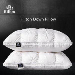 Cushion Decorative Pillow High end down comfortable pillow5 star el pillow core cotton white goose 3 dimensional cervical 231030