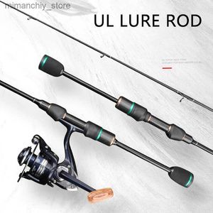 Båtfiskespöar UL Fiske Spinning Rod Ultralight Carbon Fiber Solid Tips Lure Casting Fishing Rupps 1.5/1.68/1.8/2.1M PESCA BAIT WT 0.5-8G Q231031