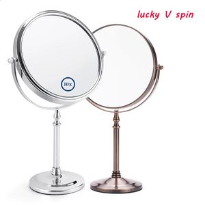 Компактное 8-дюймовое зеркало для макияжа с увеличением 5X 7X 10X, вращающееся на 360 градусов профессиональное настольное косметическое зеркало, 8-дюймовая двухсторонняя лупа 231030