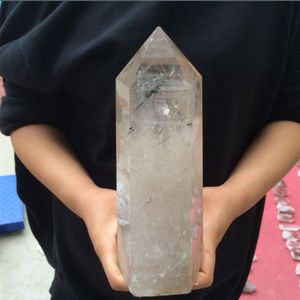 About 500g-700g NATURAL CLEAR QUARTZ CRYSTAL WAND POINT HEALING specimen2258