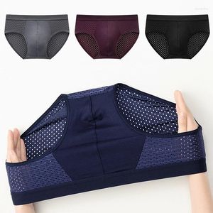 Underpants Mesh Ice Silk Men's Triangle Underwear Breathable Fashion Man Knickers Comforable Seamless Male Briefs Intimates Lingerie