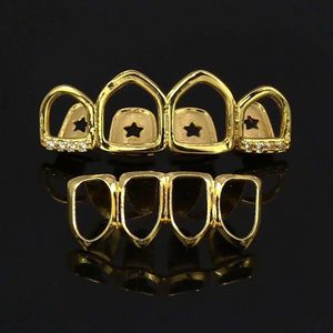 Biżuteria biżuterii męskie grille Luksusowe projektant zębów Grillz raper hiphop Jewlery Diamond mrożony mody