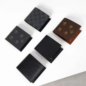 M80906 Slender Wallet محافظ حامل البطاقة للنساء رجال أصلي جلدية مصممة فاخرة مصممة عملة حافظة