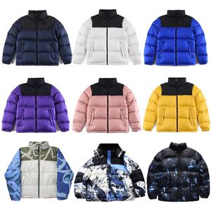 NF-Puffer-Herren-Daunenjacke, beschichtet, Mäntel, Oberteile, Oberbekleidung, Stickerei, Stehkragen, lockerer dicker Reißverschluss, modische Winterjacken, Oberbekleidung, recycelte rote Gänsedaunen aus schwarzem Thymian