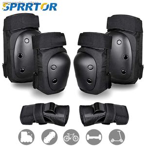 Skate Protective Gear Adult/Kids Knee Pads Elbow Pads Wrist Guards 6 in 1 Protective Gear Set for Inline Roller Skating Skateboarding Scooter BMX Q231031