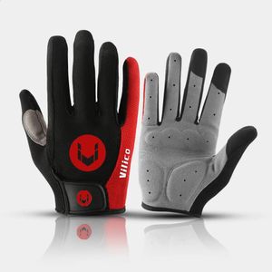 Ski Gloves Cycling Anti slip Full Finger MTB Bike Pad Men Breathable Anti shock Sports Bicycle Warm Glove Man 231030