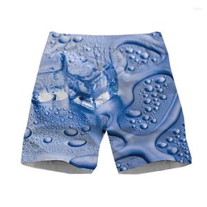 Shorts masculinos casual bolo de gelo impresso unissex street wear praia secagem rápida respirável tendência roupas verão