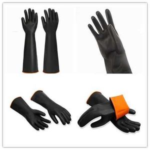 Black Acid Resistant Rubber Gloves For Factory Thickened Large Wear-Resistant Waterproof And Corrosion-Resistant Labor Insurance 210622 2HI1