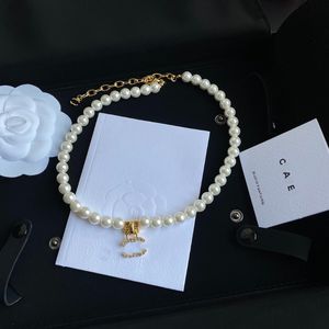 Luksusowy łańcuch pereł butik Butik kryształowy wisid Naszyjnik Nowy dziewczyna urodzinowy prezent miłosny biżuteria