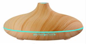 300ml Diffuser Wood Grain Ultrasonic Aroma Cool Mist Humidifier for Office Bedroom Baby Room Study Yoga Spa9965060