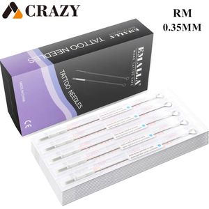 Tattoo Needles 50/100Pcs RM Sterile Tattoo Needles EMALLA Round Magnum 0.35mm Disposable Tattoo Needles For Tattoo Machine 5/7/9/11/13/15RM 231030