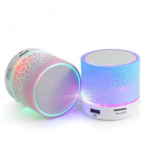 A3 A9 Mini Portable Speaker Bluetooth Wireless Car Audio Dazzling Crack LED Lights Subwoofer Support TF Card USB Charging